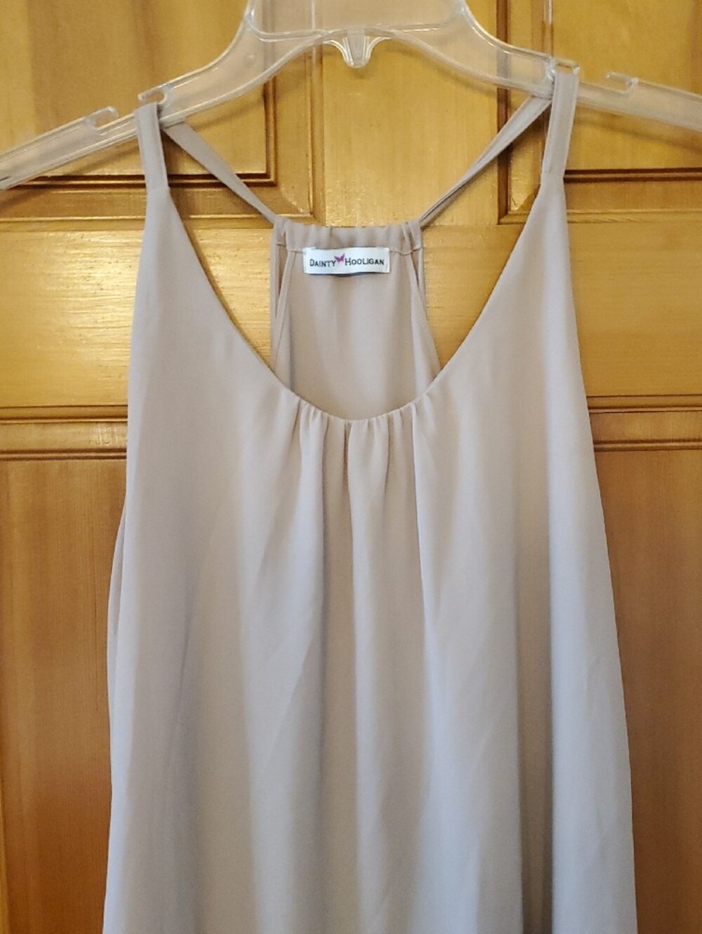 Dainty Hooligan Beige Slip Dress with Thin Straps Size Medium - Picture 4 of 7